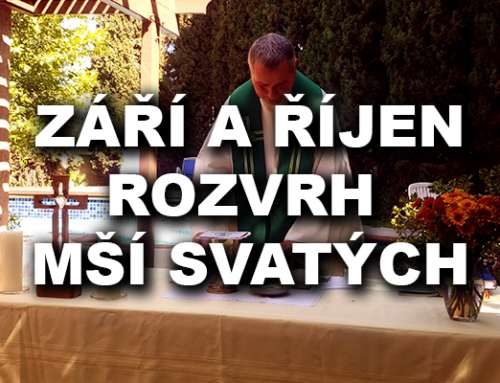 Září/říjen – Rozvrh mší sv. v Kalifornii